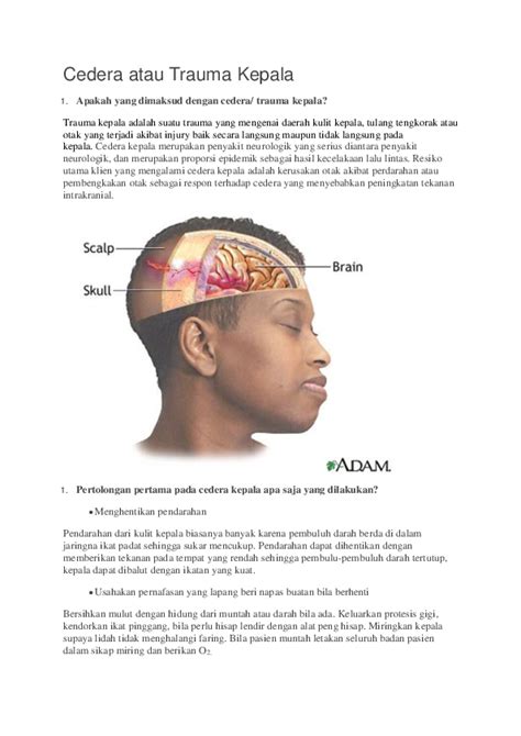 perbedaan trauma kepala dan cedera kepala